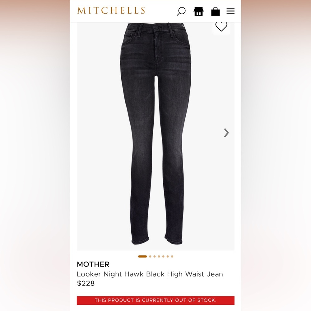 MOTHER Denim Looker Night Hawk Black Women’s High Waisted Skinny Jeans Sz 29 - Picture 4 of 7